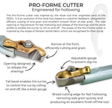 Woodcut Pro-Forme Solid Hollowing 5/8 inch Shaft & Powerhead