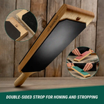 Dual-Sided Leather Paddle Strop with P01 Polishing Compound