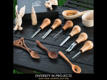 Wood Carving Set of 6 Palm-Chisels