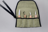 Basic Wood Carving Knives Set in Tool Roll