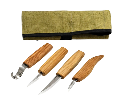 Basic Wood Carving Knives Set in Tool Roll