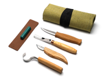 Spoon and Kuksa Carving Professional Set ( 4 tools in roll + Accessories)