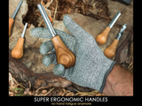 Wood Carving Set of 6 Palm-Chisels