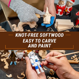 Set of Basswood Carving Blocks, 5 pcs