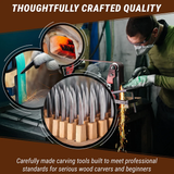 3-Piece Spoon Carving Tool Set Wood Carving Set in Tool Roll