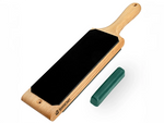 Dual-Sided Leather Paddle Strop with P01 Polishing Compound