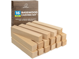 Set of Basswood Carving Blocks, 16 pcs