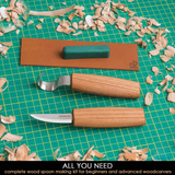 Spoon Carving Tool Set (2 knives + accessories)