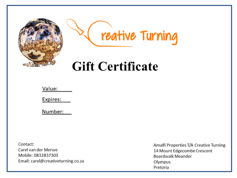 Creative Turning Gift Card