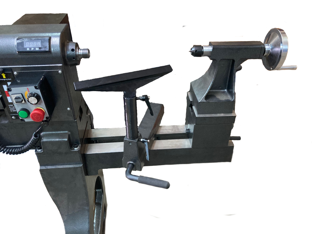Creative Turning extension bed with outboard turning and Tailstock ris